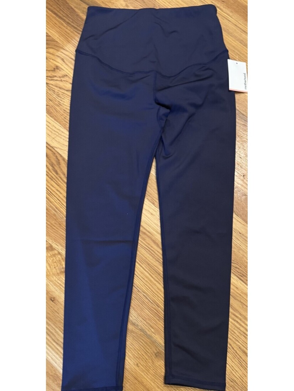 Motherhood Maternity Womens Over Belly Workout Activewear Leggings Medium Blue